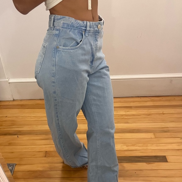 ZARA HIGH RISE BLUE JEANS SIZE 6 - Picture 1 of 6